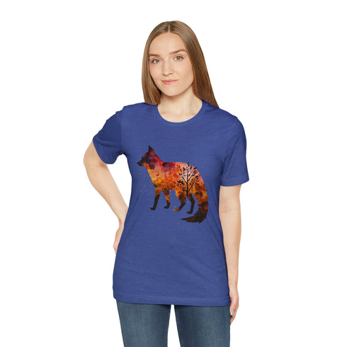 Autumn Fox Silhouette - Short Sleeve Tee
